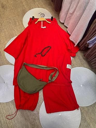 nike tech flees: Комплект унисекс из мягкого трикотажа: свободная футболка + просторные — 6