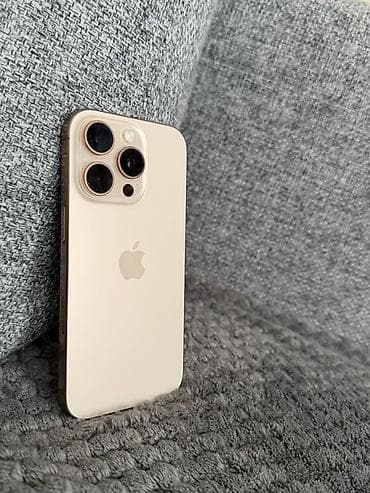 note 7 pro: IPhone 16 Pro, Б/у, 256 ГБ, Desert Titanium, Защитное стекло, 89 % — 2