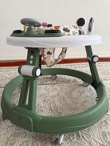 Детские ходунки с игровым столиком - Круглая устойчивая рама на 6 — 2