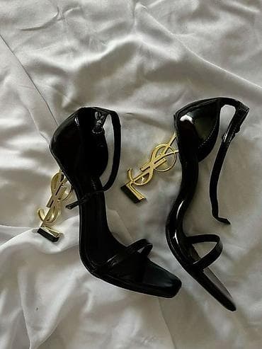 Өтүктөр: Босоножкалар, 38, Колдонулган, түсү - Кара, Акылуу жеткирүү — 1