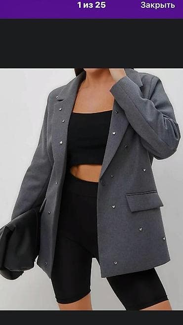 сары булун: Женский жакет с укороченными рукавами 3/4 и разрезами - Прямой — 5