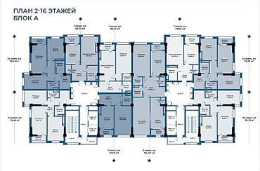 жк element: 2 комнаты, 84 м², Элитка, 10 этаж, ПСО (под самоотделку) — 4