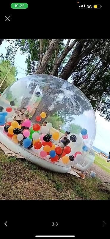 Спорт жана эс алуу: 🎈 ПРОЗРАЧНЫЙ БАТУТ-КУПОЛ ДЛЯ ПРАЗДНИКОВ, ФОТОСЕССИЙ, СВАДЕБ И.Т.П🎉 — 2