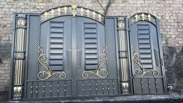 купить ворота с калиткой бу бишкек: Откатные ворота Металлические — 7