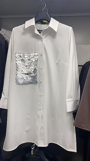 рубашка ажурная: Рубашки. Ткань: Лайт 1/3 Размеры: 58. доставка по городу Бишкек — 3