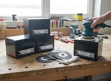 Абразивные круги Ø150 мм на липучке (15 отверстий) В наличии коробки