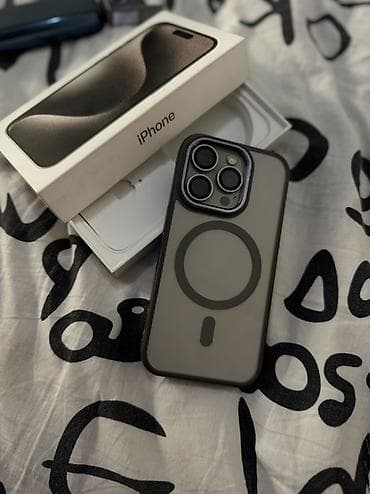 айфон 15 plus: IPhone 15 Pro, Б/у, Черный, Коробка, 81 % — 2