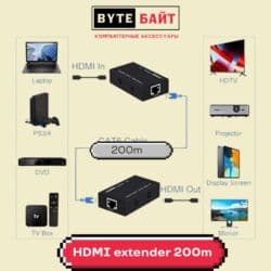 ⚙️HDMI extender 200m экстендер ( усилитель сигнала) Новый🔸 ТЦ ГОИН at lalafo.kg ⚙️HDMI extender 200m экстендер ( усилитель сигнала) Новый🔸 ТЦ ГОИН