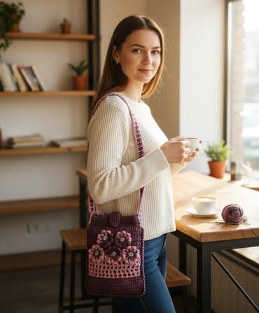 Ищите подарок? Подарите вязаную сумочку девочке., Можно под