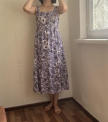 Повседневное платье, Лето, Длинная модель