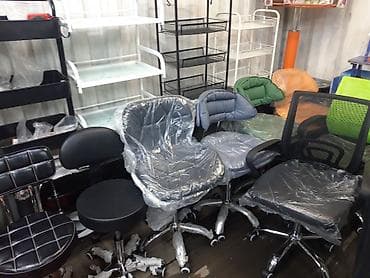 Офис креслолор, Жаңы, Дөңгөлөктүү, түсү - Кара, Акысыз жеткирүү, Акылуу жеткирүү