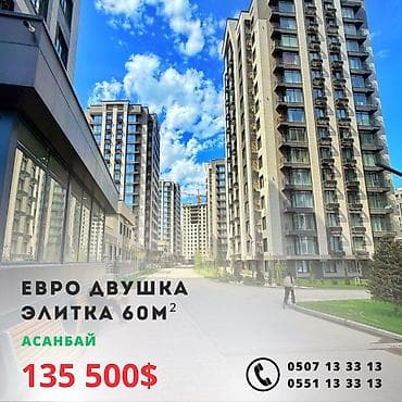 Батирлер: 2 бөлмө, 60 м², Элитка, 6 кабат, Дизайнердик ремонт — 1