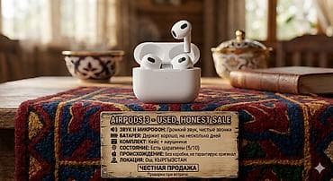 ноутбуки бишкек бу: Продаю AirPods 3-го поколения. В комплекте только сами наушники и — 1