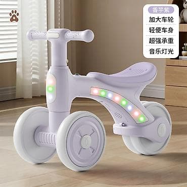 толокар ходунки: Детский беговел-каталка с подсветкой и музыкой - Четырёхколёсная — 5