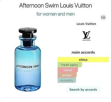 Жеке буюмдар: Louis Vuitton Afternoon Swim — унисекс парфюмированная вода с ярким — 3