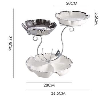 книжный шкаф купить бишкек: Элегантная трёхъярусная фруктовница/сервировочная этажерка в форме — 6