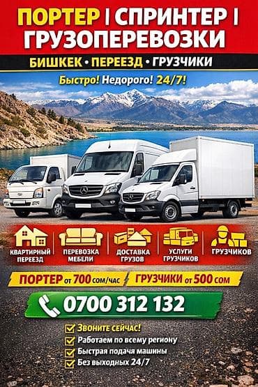Грузоперевозки на Mercedes-Benz Sprinter/портерах - Квартирные и