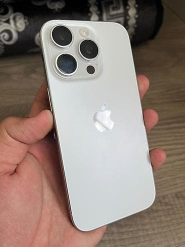 pixel pro: IPhone 16 Pro, Б/у, 128 ГБ, White Titanium, Защитное стекло, 92 % — 1