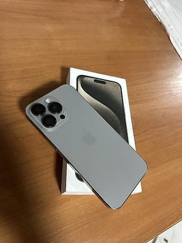 айрподс с экраном: IPhone 15 Pro, Natural Titanium, Коробка — 1