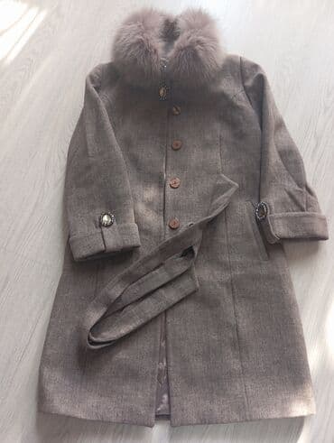 прокат национальных костюмов для детей: Пальто, Классика, Зима, Овечья шерсть, По колено, С поясом, L — 1