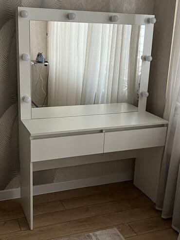 Терезелер жана комплектөөчүлөр: Туалетный столик с зеркалом и подсветкой — 3