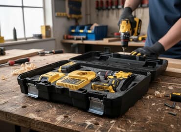 Генераторы: Аккумуляторный шуруповерт/дрель DeWalt XR 18V в комплекте Состав — 1