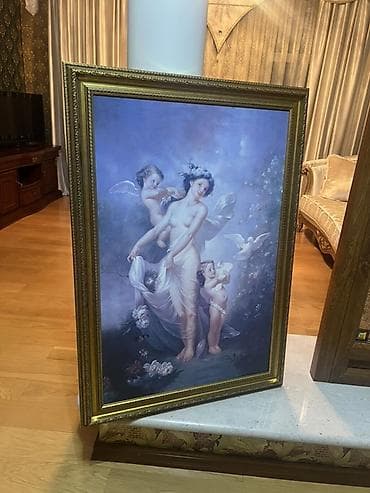 зеркало в прихожую: Картина в классическом стиле в резной раме - Сюжет: аллегорическая — 1