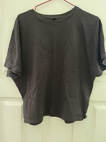 юникло сша: Футболка UNIQLO, размер L - Цвет: тёмно‑серый (графит) - Крой — 1