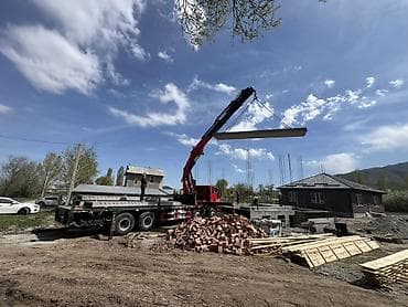 пиломатериал: Услуги манипулятора/кран-борта для строительных работ - Подача и — 1