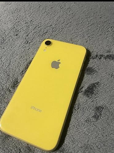 IPhone Xr, Новый, 64 ГБ, Желтый, Зарядное устройство, Защитное стекло, Чехол, 77 %