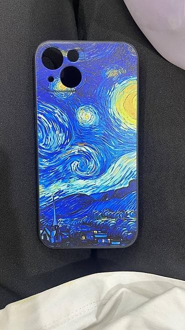 iphon 13: Стильный чехол с легендарным принтом Ван Гога — «Звездная ночь» для — 1