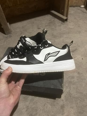 lebron james: Кроссовки Li-Ning, модель в чёрно-белой расцветке. - Верх — 1