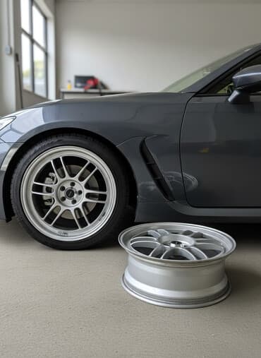 меняю на форестер: Литые Диски R 18 Enkei, Комплект, отверстий - 5, Б/у — 2