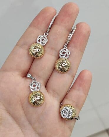 эксклюзивные свадебные пригласительные: Серебряный Комплект Дизайн Италия Серебро напыление жёлтое золото — 1