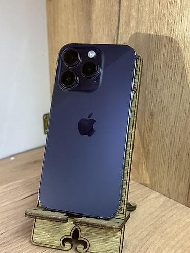 IPhone 14 Pro, Б/у, 256 ГБ, Deep Purple, Защитное стекло, Чехол, 100 %