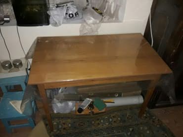кухонные столы бу: Кухонный стол. Крепкий. Нужно подклеить ножку так как она отходит — 3