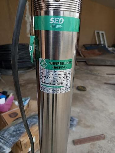 колонка для скважины: Погружные скважинные насосы для чистой воды 1) SED 4SDM8/12-1.5 - — 1