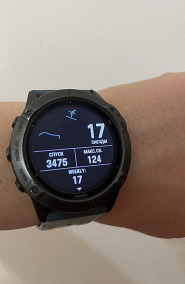 note 15: Смарт-часы Garmin Fenix 6 про солар, состояние отличное, батарея — 6