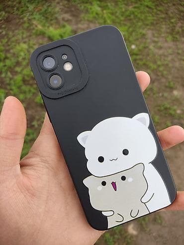 iphone xs osh: IPhone 12, Б/у, 64 ГБ, Белый, Защитное стекло, Чехол, 85 % — 8