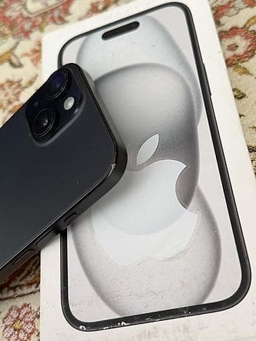 компьютеры бу: IPhone 15, Б/у, 128 ГБ, Черный, Коробка, 83 % — 1