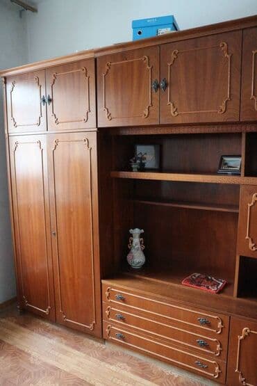 финская стенка: Гарнитур для зала, Б/у, Дерево, Самовывоз — 19