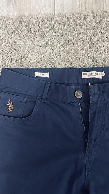 одежда полузамок: Мужские брюки U.S. Polo Assn. - Модель: Slim (приталенный крой) - — 2