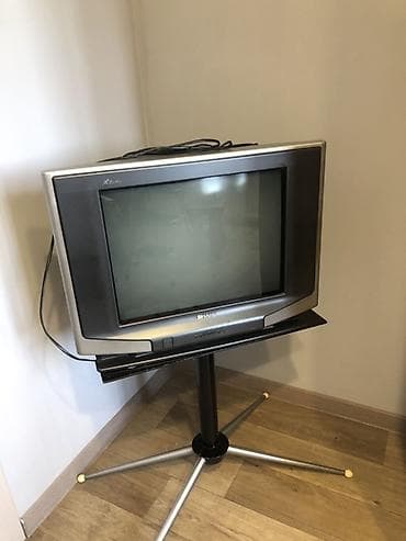 с выдвижным экраном: Телевизор кинескопный SHARP 21L-FG1F состояние отличное - Диагональ — 1