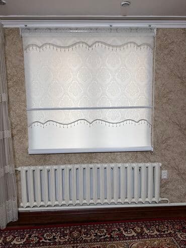 Текстиль: Жалюзи Бишкек Ролшторы Дуэт с каймой и бусинкой Изготавливаем любые — 2