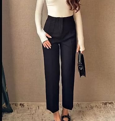 женские джинсы: Классические женские брюки прямого кроя размер xl, маломерка на м, l — 1