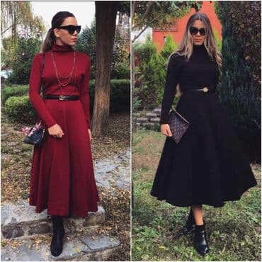 зимние платья для беременных: Новые теплые платья, производство Турция, размеры S, M, 1700 сомов — 1