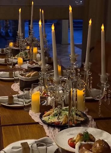 Продаю 2 штуки Хрустальный канделябр на 5 свечей - Эффектный