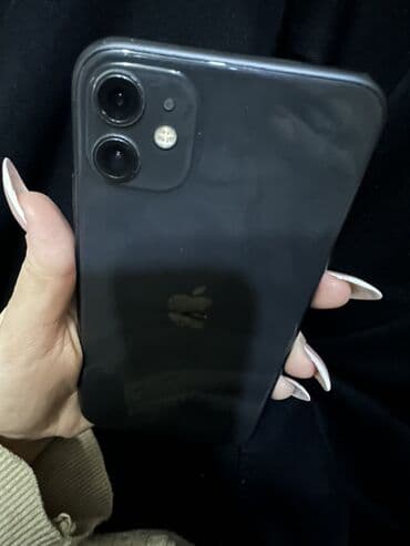 apple se: IPhone 11, Б/у, 64 ГБ, Черный, Зарядное устройство, Чехол, 72 % — 2