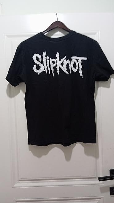 Мужская одежда: Футболка Slipknot, черная. - Принт: крупное цветное графическое — 3