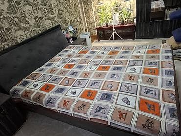 хранение: Продаем кровать 2м на 1.6 с матрасом и двумя тумбочками Двуспальная — 2